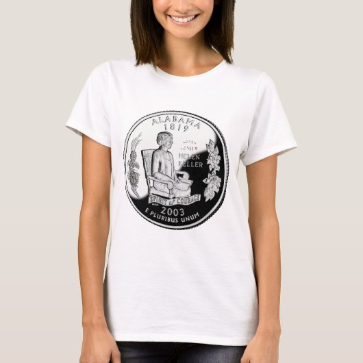 Imitate Alabama Staat Quarter Spirit of Courage T-Shirt (Vorderseite)