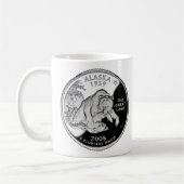 Imitate Alaska Staat Quarter The Great Land Grizzy Kaffeetasse (Links)