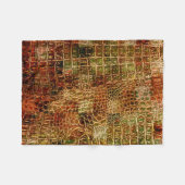 Imitate Alligator Animal Skin Leather Red Brown Fleecedecke (Vorderseite (Horizontal))