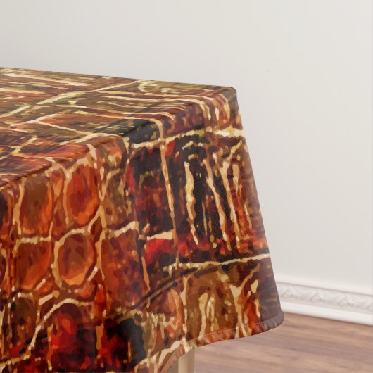 Imitate Alligator Animal Skin Leather Red Brown Tischdecke (Beispiel)