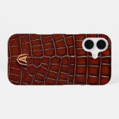 Imitate Alligator im iPhone-Fall gedruckt iPhone 16 Hülle (Rückseite (Horizontal))