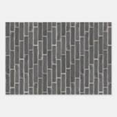 Imitate Alte braune Schwarz-weiße Mauer Geschenkpapier Set (Vorderseite 3)