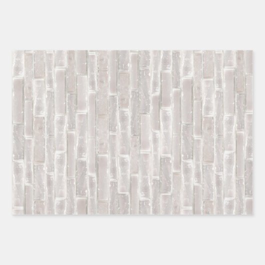 Imitate Alte braune Schwarz-weiße Mauer Geschenkpapier Set (Vorderseite 2)