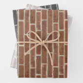 Imitate Alte braune Schwarz-weiße Mauer Geschenkpapier Set (Beispiel)