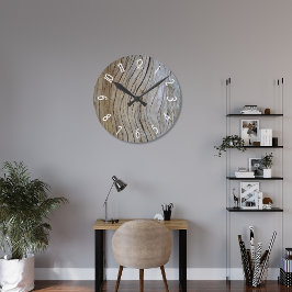 Imitate Alte gekurbelte Zypressenbaumbraue Runde Wanduhr