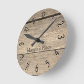 Imitate Alte Holzfässer ・ kundenspezifisch Runde Wanduhr (Winkel)