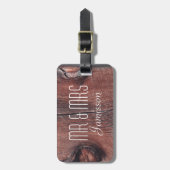 Imitate Alte rote Barne Seite MR & MRS Custom Bag Gepäckanhänger (Vorderseite vertikal)