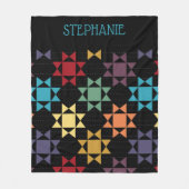 Imitate Amish Quilt Bright Colors Personalisiert Fleecedecke (Vorderseite)