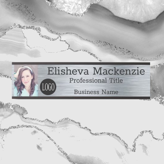 Imitate an der Bürotür Silver Signage Foto Logo Türschild