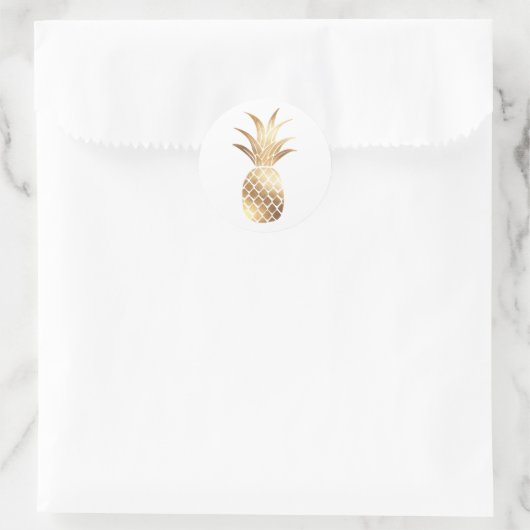 Imitate Ananas-Sticker Runder Aufkleber (Tasche)