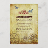 Imitate Antique Gold Viktorianisch Steampunk Hochz Begleitkarte (Vorderseite)