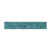 Imitate Aquamarin Blue Glitzer Einladungsbanderole (Flach)