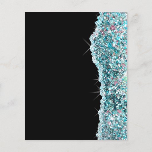 Imitate aquamarin Glitzer Flyer (Hinten)