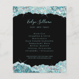 Imitate aquamarin Glitzer Flyer