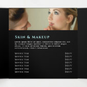 Imitate aquamarin Glitzer Trifold Broschüre (Innenseite Mitte)