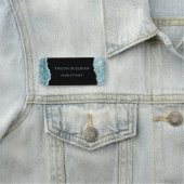 Imitate aquamarine Glitzer Namensschild (Beispiel)