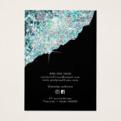 Imitate aquamarine irisierende Glitzer Ohrring-Dis (Rückseite)