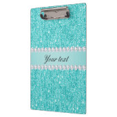 Imitate Aquamarine Sequenzen und Diamanten Klemmbrett (Links)