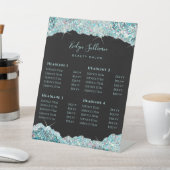 Imitate Aquamariner Glitzer Preisliste Preisschild Sockelschild (In SItu)