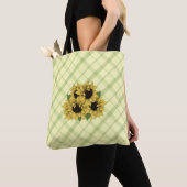 Imitate Aquarell Sonnenblumen Stoffe Tasche (Von Nahem)