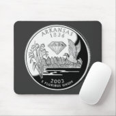 Imitate Arkansas Staat Quarter Krater von Diamonds Mousepad (Mit Mouse)