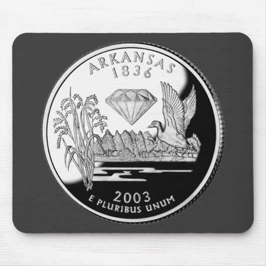 Imitate Arkansas Staat Quarter Krater von Diamonds Mousepad (Vorne)