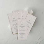 Imitate auf Küstenschiffen mit formaler Hochzeit Menükarte