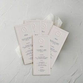 Imitate auf Küstenschiffen mit formaler Hochzeit Menükarte