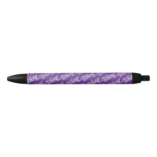 Imitate auf lila Bling-Design Kugelschreiber (Vorderseite)