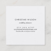 Imitate aus blauem Marmor Glitzer Quadratische Visitenkarte (Rückseite)