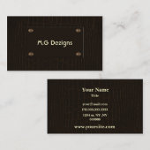 Imitate aus braunem Leder Business Cards Visitenkarte (Vorne/Hinten)