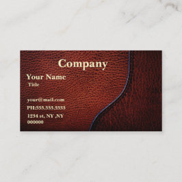 Imitate aus braunem Leder Business Cards Visitenkarte