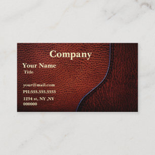 Imitate aus braunem Leder Business Cards Visitenkarte