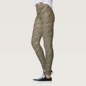 Imitate aus braunem Leder Textur Muster Yoga Pants Leggings (Links)