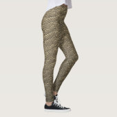 Imitate aus braunem Leder Textur Muster Yoga Pants Leggings (Rechts)