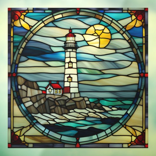 Imitate aus dem Leuchtturm an der Küste Fensteraufkleber (Blatt 3)