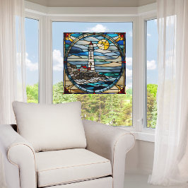 Imitate aus dem Leuchtturm an der Küste Fensteraufkleber