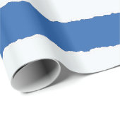 Imitate aus depressiv blauen Streifen Geschenkpapier (Rolleneckpunkt)