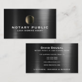 Imitate aus dunkelmetallic mit Logo Visitenkarte (Vorne/Hinten)