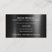 Imitate aus dunkelmetallic mit Logo Visitenkarte (Rückseite)