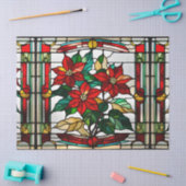 Imitate aus festem Glas, Poinsettia für Decoupage Seidenpapier (Basteln)