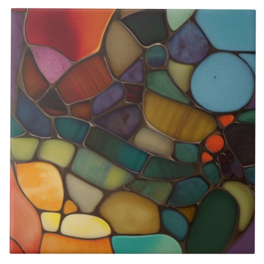 Imitate aus festgehaltenem Glas — Mosaik Abstrakt Fliese (Vorderseite)