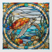 Imitate aus festgeklemmtem Glas, individualisierba Fensteraufkleber (Blatt)