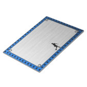 Imitate aus gebürstetem Metall; Abbildung Skaten Notizblock (angewinkelt)