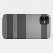 Imitate aus gebürstetem Stahl - Name hinzufügen Case-Mate iPhone Hülle (Rückseite (Horizontal))