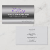 Imitate aus gebürstetem Stahl - Vorlage für Lila F Visitenkarte (Vorne/Hinten)