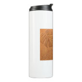 Imitate aus gegossenen Holzblättern Thermosbecher (Nach links gedreht)