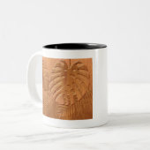 Imitate aus gegossenen Holzblättern Zweifarbige Tasse (Vorderseite Links)