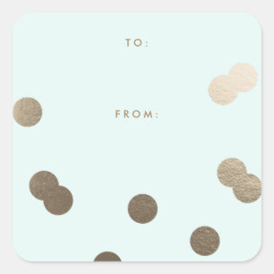 Imitate aus Gold Quadratischer Aufkleber