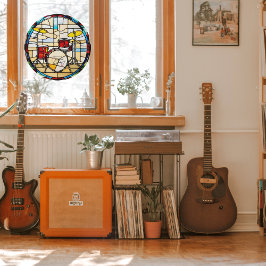 Imitate aus Hartglas Rund individualisierbares Dru Fensteraufkleber